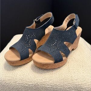 Comfy cork wedge sandals